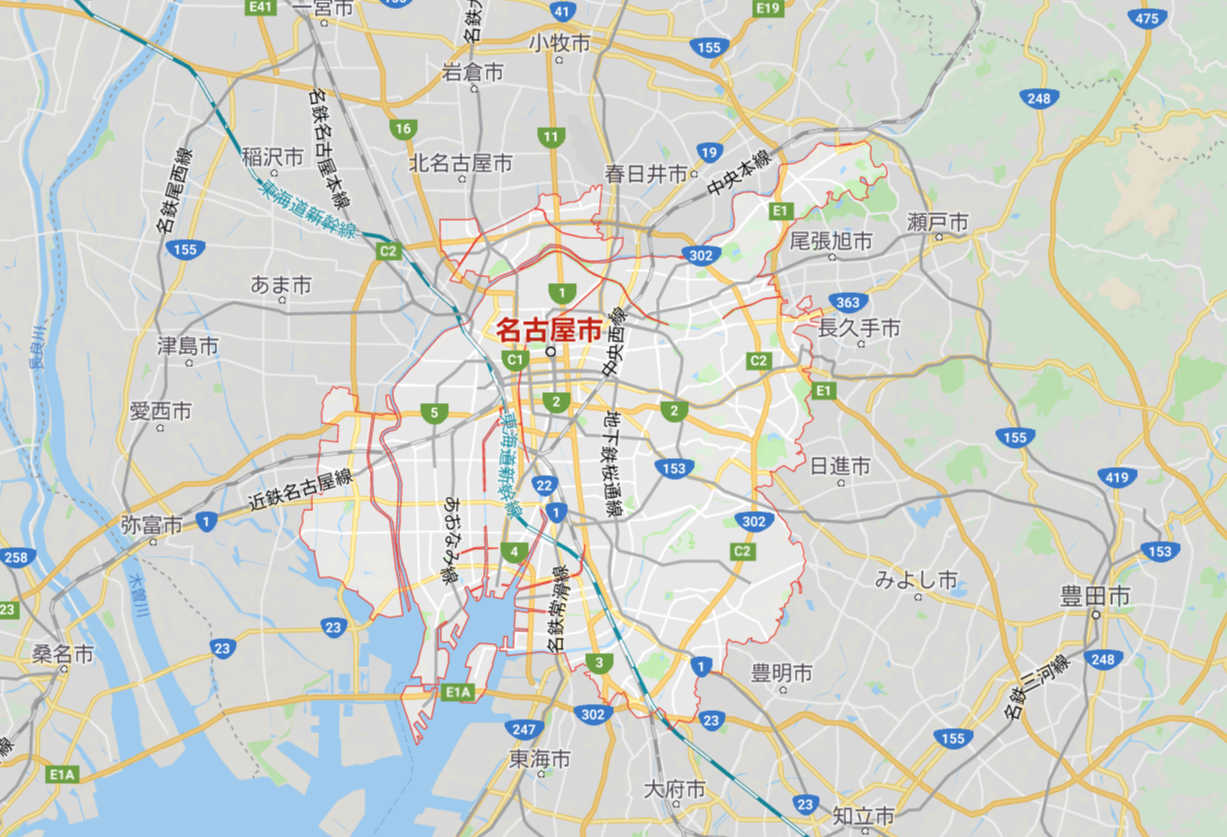 名古屋市衛星圖