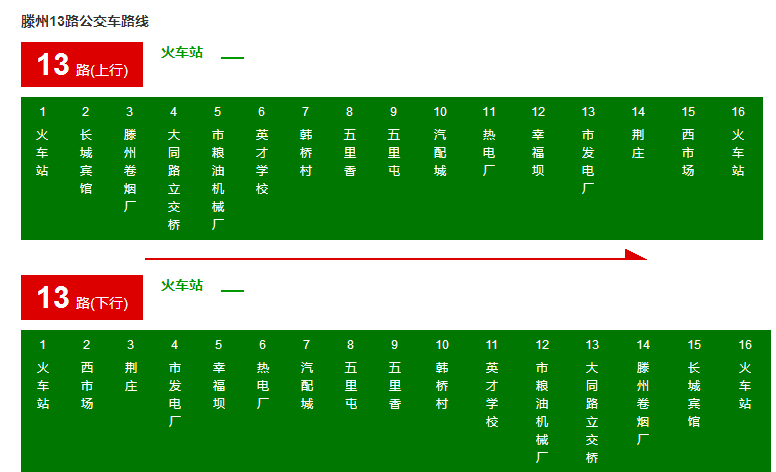 滕州公交13路