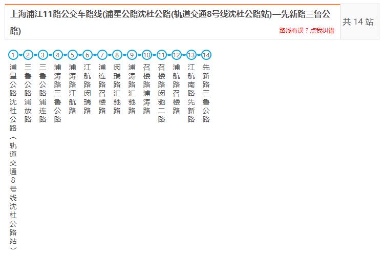 上海公交浦江11路