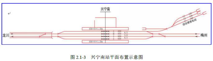 興寧南站平面布置示意圖