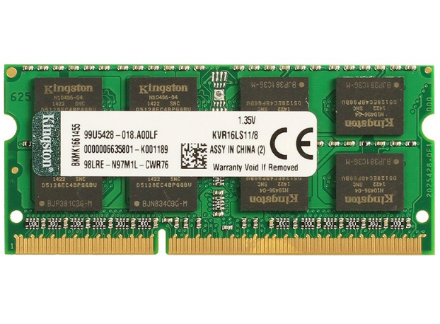 金士頓低電壓版 8GB DDR3 1600(KVR16LS11/8)