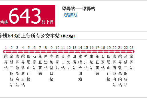 寧波公交餘姚643路