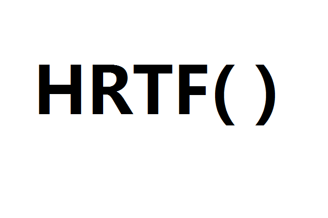 Head Related Transfer Function(HRTF)