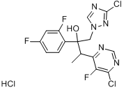 3-（6-氯-5-氟嘧啶-4-基）-2-（2,4-二氟苯基）-1-（1H-1,2,4-三氮唑-1-基）-2-丁醇鹽酸鹽