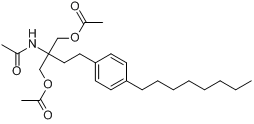 2-乙醯胺基-2-（4-辛基苯乙基）丙烷-1,3-二基二乙酸酯