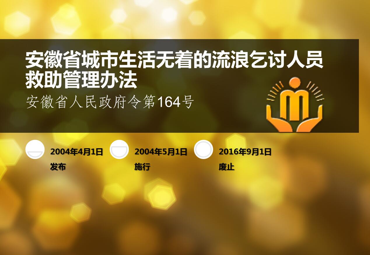 安徽省城市生活無著的流浪乞討人員救助管理辦法