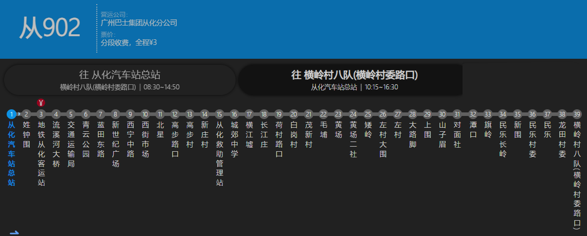 廣州公交從902路