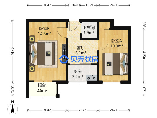 酒仙橋中路3號院戶型圖