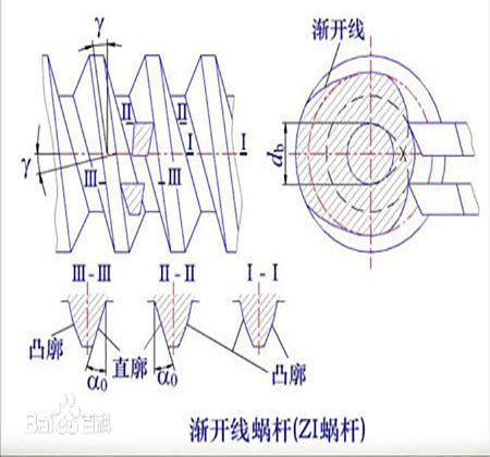 漸開線蝸桿