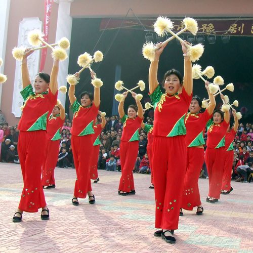 花棍秧歌表演技巧