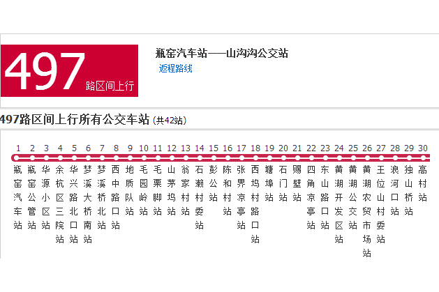 杭州公交497路區間