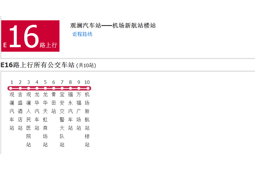 深圳公交E16路