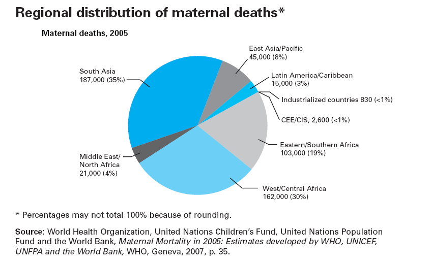孕產婦死亡率的地區分布