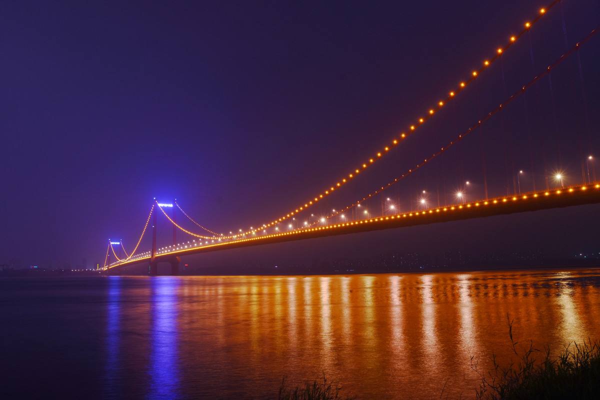 鸚鵡洲長江大橋夜景