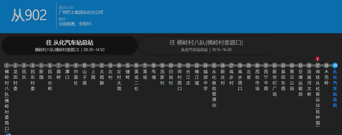 廣州公交從902路