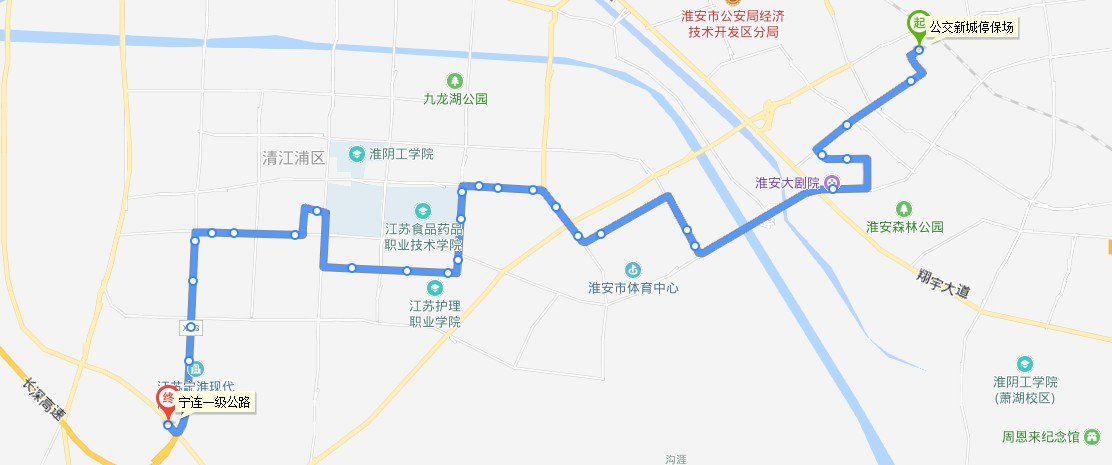 淮安公交79路走向示意圖