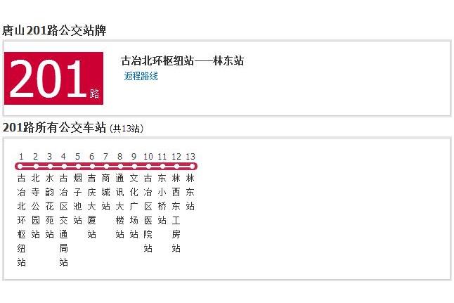 唐山公交201路