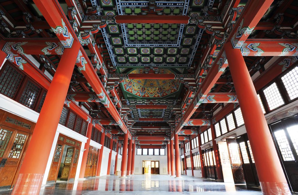 南京博物院大殿內部裝飾