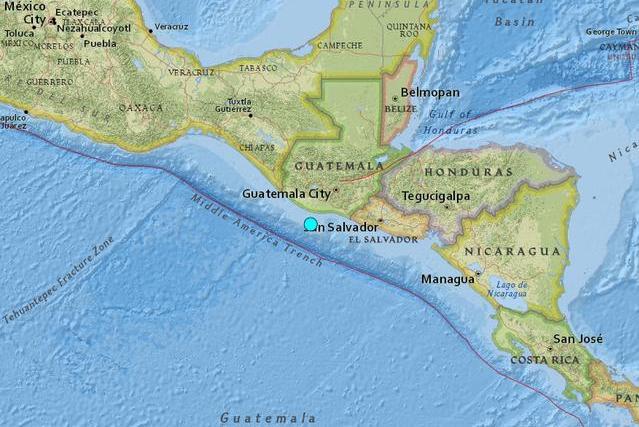 1·14瓜地馬拉海域地震