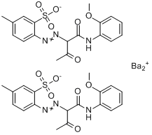 2-[[1-[[（2-甲氧基苯基）氨基]羰基]-2-氧代丙基]偶氮]-5-甲基苯磺酸鋇鹽