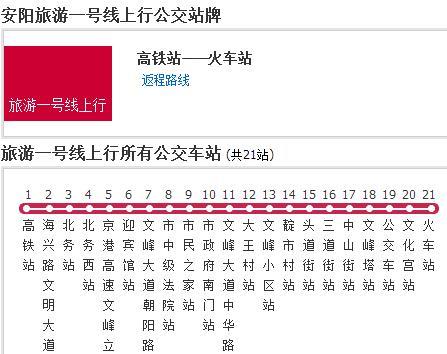 安陽公交旅遊一號線