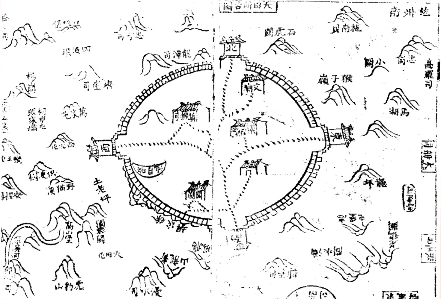 同治《鹹豐縣誌》所載大田所地圖