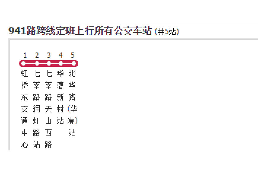 上海公交941路跨線定班