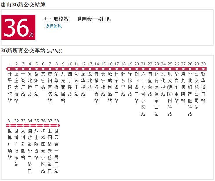 唐山公交36路