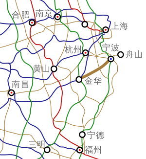 中國國家高速公路網規劃（2005年）部分布局