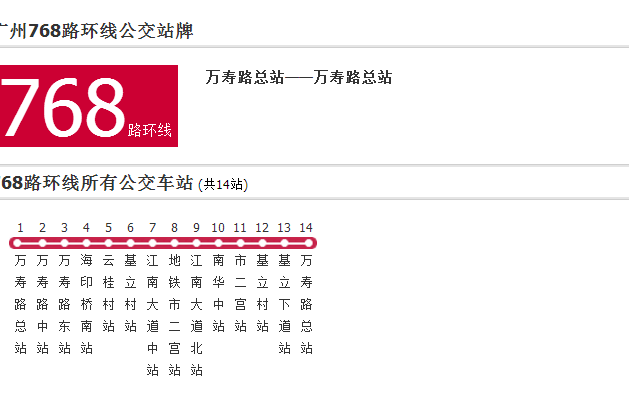 廣州公交768路環線