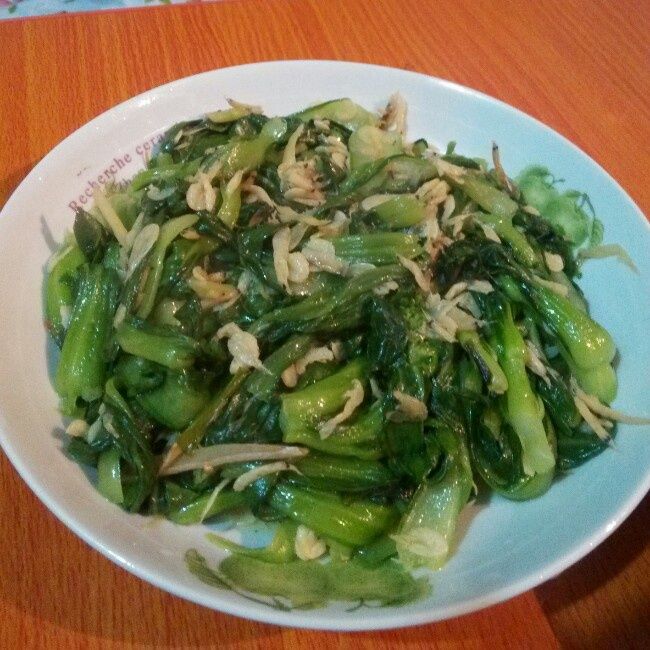 青菜炒蝦皮