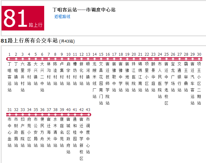 宿遷公交81路