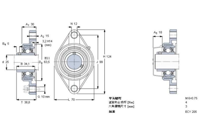 SKF FYTBKC25NTH軸承