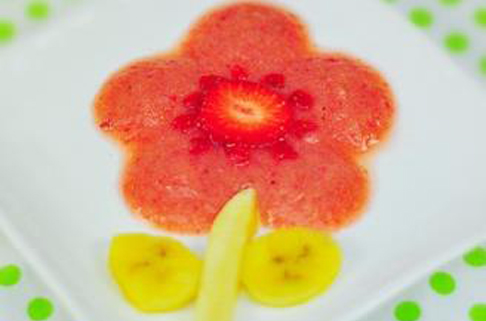 花朵草莓蘋果香蕉泥