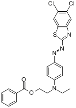 苯甲酸-2-[[4-[（5,6-二氯-2-苯並噻唑基）偶氮]苯基]乙基氨基]乙酯
