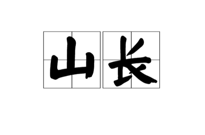 山長(漢語詞語)