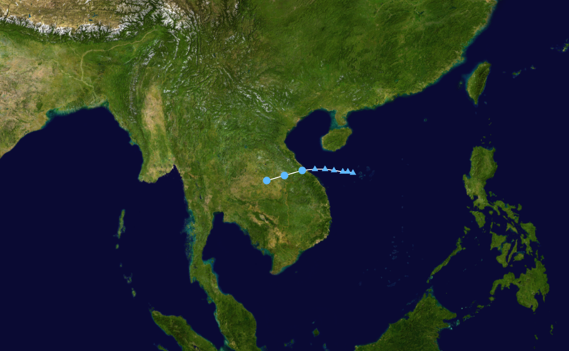 熱帶低氣壓20W 路徑圖