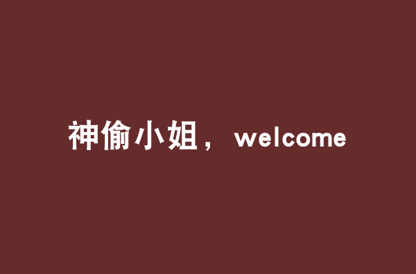 神偷小姐，welcome