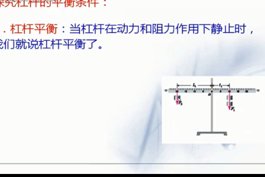 探究槓桿的平衡條件