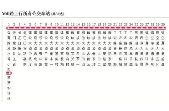 武漢公交560路