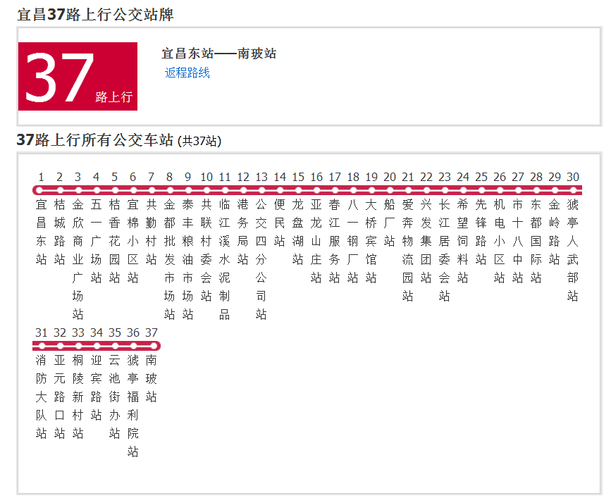 宜昌公交37路