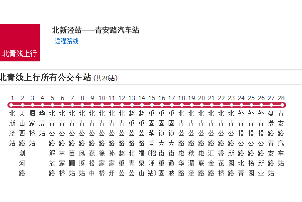 上海公交北青線