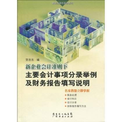 新企業會計準則下主要會計事項分錄舉例及財務報告填寫說明