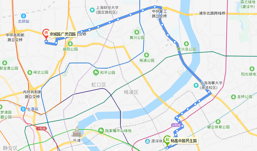 上海公交60路線路圖