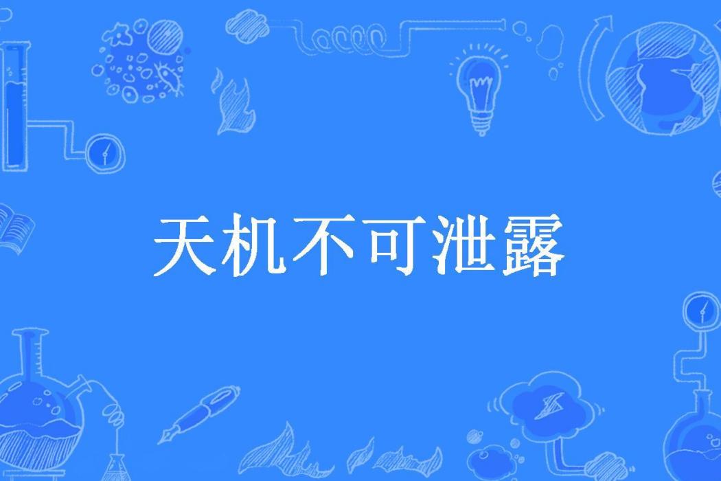 天機不可泄露(不知天命所著小說)