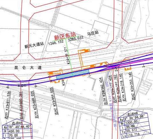 新城區東站位置及結構