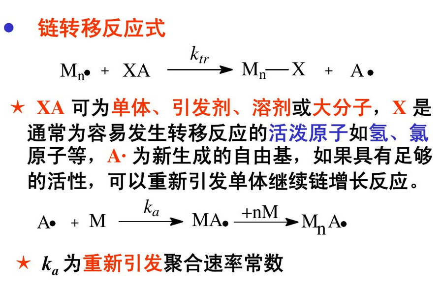 鏈轉移反應(鏈轉移效應)