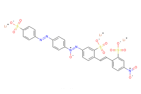 2-[2-（4-硝基-2-磺苯基）乙烯基]-5-[[4-[（4-磺苯基）偶氮]苯基]-O,N,N-氧偶氮基]-苯磺酸三鋰鹽