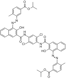 3,3\x27-[（2,5-二氯-1,4-亞苯基）二[亞胺羰基（2-羥基-3,1-亞萘基）偶氮]]二[4-甲基苯甲酸異丙酯]