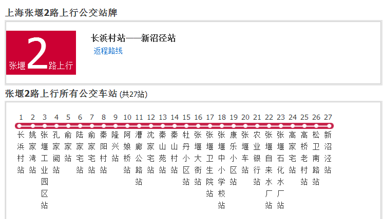 上海公交張堰2路